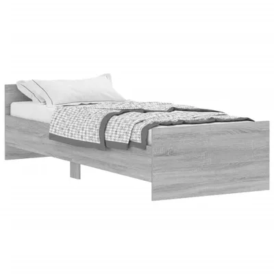 Immagine prodotto di vidaXL Struttura del letto grigio Sonoma 75x190 cm in legno