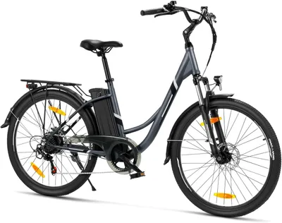 Produktbild von Touroll B1 City E-Bike – 90 km Reichweite, 561,6 Wh, 250 W, 40 Nm, Shimano 7-Gang, Tiefeinsteiger, LED
