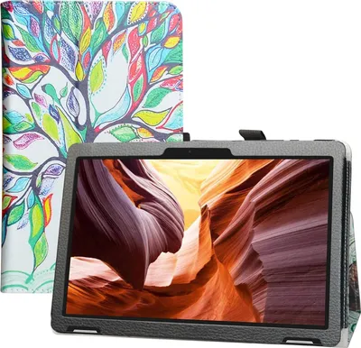 Produktbild von Tablet-Hülle Für Winnovo T10 Mtk Mt8163 10"" Bunter Baum Mit Klappe Geschlossen