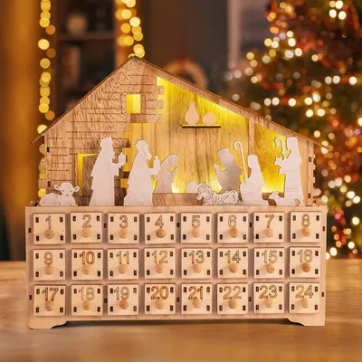 Produktbild von Weihnachts-Countdown bis Weihnachten, Adventskalender, Bastel-Aufbewahrungs-Organizer,  Kinder-Bastelideen-Organizer, Kalender