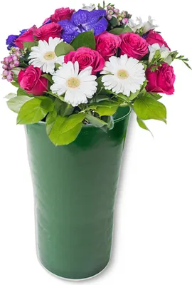 Produktbild von Grab-Vase zum Stellen rund frostsicher grün 20 x 14 cm