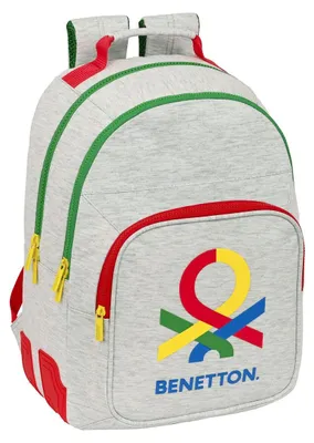 Obrázek produktu pro Školní batoh Benetton Pop, šedá barva (32 x 42 x 15 cm)