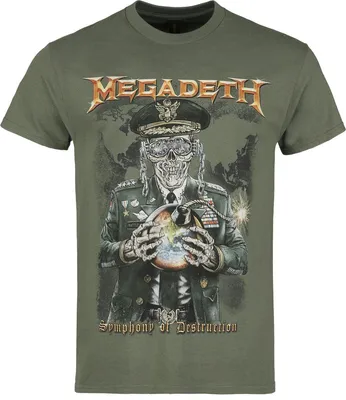 Produktbild von Megadeth T-Shirt Herren Earth Bomb grün XL