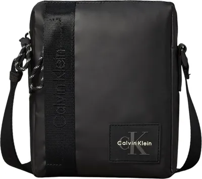 Produktbild von Calvin Klein Herren Crossbody Bag Tasche Rubberized mit Monologo, Schwarz (Black