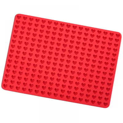 Produktbild von Mini Herz Silikon Backmatte, Backform für mini DIY Hundekekse