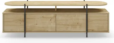 Obrázek produktu pro TV stolek Hinoa se 4 dvířky a kovovými nohami, šířka 160 cm
