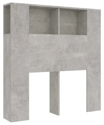 Obrázok produktu pre vidaXL Čelo postele s policami betónová sivá 100x18,5x102,5 cm