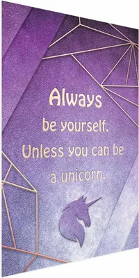 Produktbild von Posterpapier Poster - Be Yourself 21x30 cm Text m-A-0754-ao-a