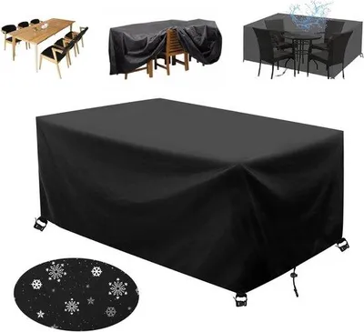 Immagine prodotto di Copertura protettiva per mobili da giardino - Resistente al vento e impermeabile - 140 x 95 x 75 cm - Nero