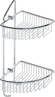 Image de Étagère d'angle double Bemeta Cytro, chromée