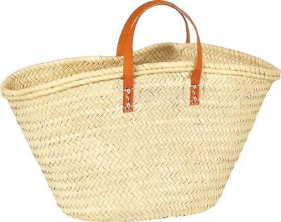 Produktbild von ORIGINAL Ibiza Tasche Korbtasche Strandtasche Cestal K 55cm groß | Marokkanische Palmblatt Einkaufskorb Einkaufstasche geflochten XXL | Natur Shopper Umhängetasche Strohtasche für Damen und Herren