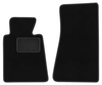 Produktbild von Velours-Fußmatten Vorne für BMW 5 E34 1988-1994 (Limousine/Kombi/Touring) – 2-tlg, Schwarz, passgenau – Wielganizator LUX
