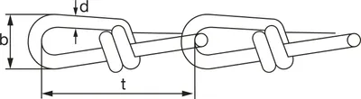 Produktbild von Knotenkette verzinkt DIN5686 ø 3,4 mm Nutzlast 140 kg