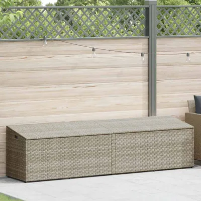 Immagine prodotto di Baule da Giardino Grigio Chiaro 220x50x58 cm in Polyrattan