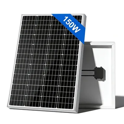Produktbild von 150W Monokristallin Solarmodul Photovoltaik 12V Mono Solarpanel Dach Garten Haus Wohnmobil