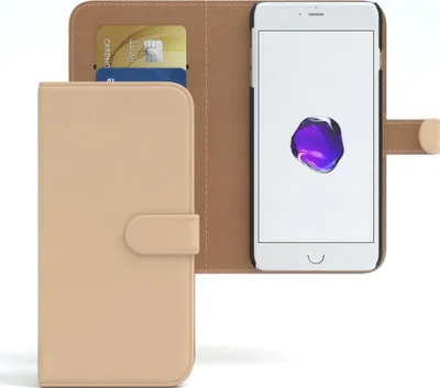 Produktbild von EAZY CASE Business Hülle für Apple iPhone 8 Plus / 7 Plus klappbar, Premium Kunstleder Handyhülle mit Kartenfach