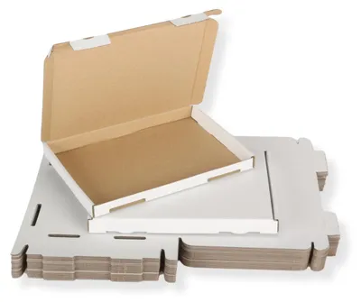Produktbild von Großbriefkarton DIN A4 - 350 x 250 x 20 mm, weiß 25 Stück