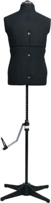 Produktbild von vidaXL Schneiderpuppe Verstellbar Männlich Schwarz Größe 37-45