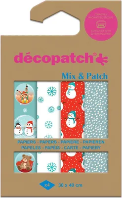 Produktbild von Décopatch 6x Mix&Patch Frostiges Weihnachtsfest DP053C