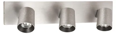 Immagine prodotto di Modo Faretto Moderno a 3 Luci in Alluminio Pressofuso Colore Alluminio Spazzolato, Attacco GU10 Max 35W per Illuminazione d'Interni di Classe