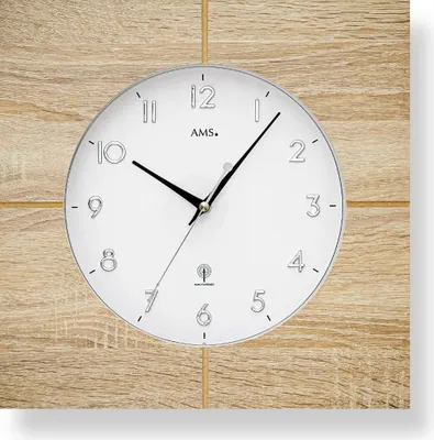 Zdjęcie produktu dla Zegar ścienny nowoczesny 34 x 34 x 5 cm - AMS Model: 5545