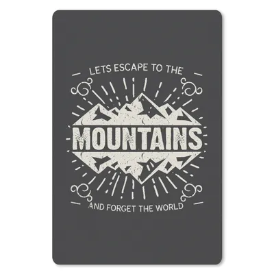 Produktbild von MuchoWow® Mauspad Mousepad Jahrgang - Berg - Grau 40x60 cm - Mousepads - Maus Mat - Pad - Mausunterlage - Schreibtisch Accesoire