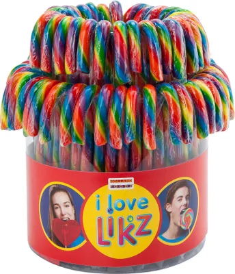 Image de Holland Foodz sucres d'orge aux couleurs de l'arc-en-ciel 43g 45 pièces