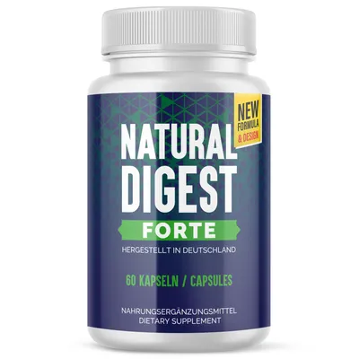 Image de Natural Digest Forte 1x 60 gélules, complément alimentaire naturel pour l'intestin - Très bonne tolérance