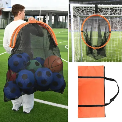Image de Filet de but de football avec sac, 2 en 1 : rangement et cible d'entraînement, idéal pour le sport