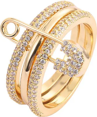 Produktbild von Abnehmbarer Ring für Damen, 3-in-1-Design, Stiftform, Strass-Dekor, polierte Legierung, mehrlagiger Ring, Damenfinger-Schmuck für Abschlussball, Party und den Alltag