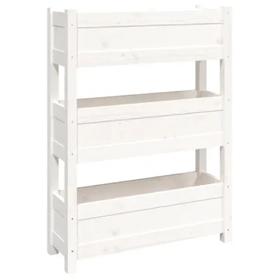 Produktbild von Pflanzkübel Weiß 77x25x104,5 cm Massivholz Kiefer