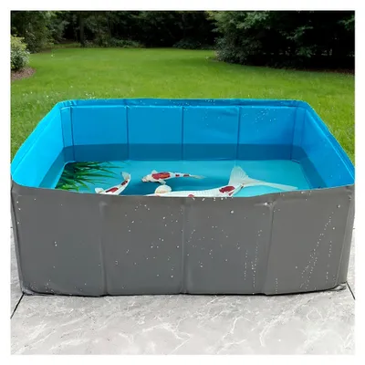 Produktbild von Hunde Plantschbecken, Faltbare Hundebadewanne aus PVC - Multifunktionale Badewanne für kleine, mittelgroße und große Katzen sowie Kleintiere