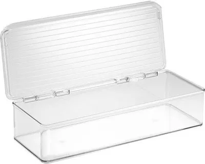 Image de Rangement de cuisine en plastique empilable - Boîte de conservation transparente avec couvercle - Idéal pour la cuisine