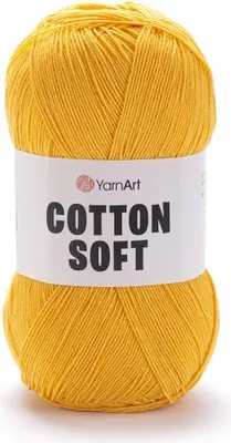 Produktbild von YarnArt Baumwolle Soft Garn | 55% Baumwolle, 45%.Polyacryl | 600m/100g | Gelb Töne