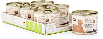 Obrázok produktu pre MjAMjAM - 6x200g čistého konského mokrého krmiva pre mačky hlavné krmivo prírodné