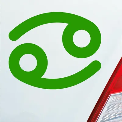 Produktbild von Auto Aufkleber Cancer Krebs Sternzeichen Sterne Horoskop 12x10 cm Hellgrün Sticker Heckscheibenaufkleber