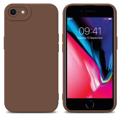 Obrázok produktu pre Cadorabo puzdro pre Apple iPhone 7 / 7S / 8 / SE 2020 Protective Cover in Brown TPU Silicone Case Kryt na mobilný telefón
