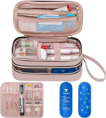 Obrázok produktu pre Chladiaca taška na inzulín – ružová – vhodná na lekárske účely – navrhnutá pre optimálne chladenie