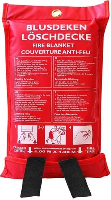 Image de Couverture anti-feu Proplus, dimensions 100x100 cm, avec sac en nylon
