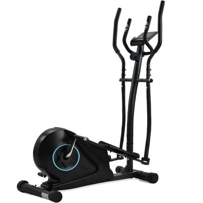 Produktbild von Crosstrainer Ellipsentrainer mit LCD-Display und Geräteständer, tragbarer Ellipsentrainer für Heimübungen mit 8 Stufen Widerstand