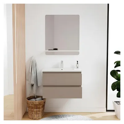 Produktbild von SORRENTO Einzelwaschtisch-Unterschrank 60 cm + Armatur + Spiegel