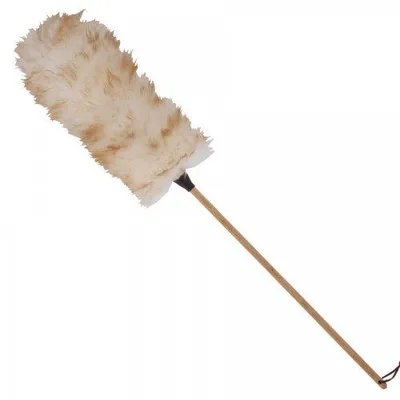 Produktbild von Bürstenhaus Redecker Staubwedel aus Lammfell unbehandeltem Buchenholz (70cm)