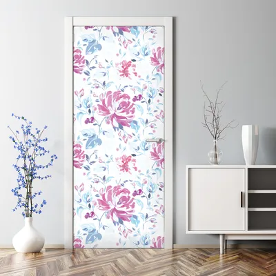 Produktbild von Dekorative Türtapete selbstklebend Klebefolie Türaufkleber Aufkleber Feldblumen Aquarell 70 x 200 cm