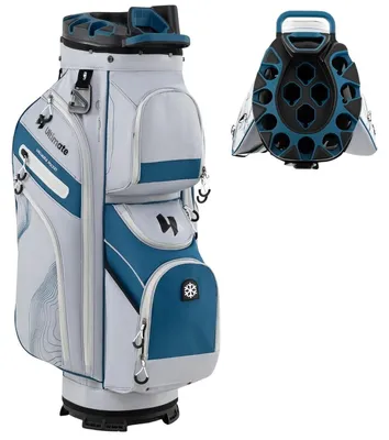 Obrázek produktu pro Taška na golfový vozík, 14cestná přepážka, 11 kapes, mořská modrá