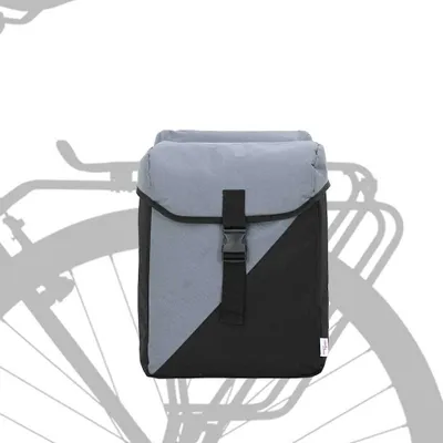 Zdjęcie produktu dla Torba rowerowa vidaXL, szaro-czarna, 31,5 x 15,5 x 40 cm, poliester