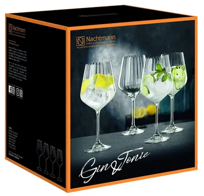 Produktbild von Nachtmann Vorteilsset 2 x 4 Glas/Stck Gin&Tonic 7886/0 Gin&Tonic 102892 und Geschenk + Spende