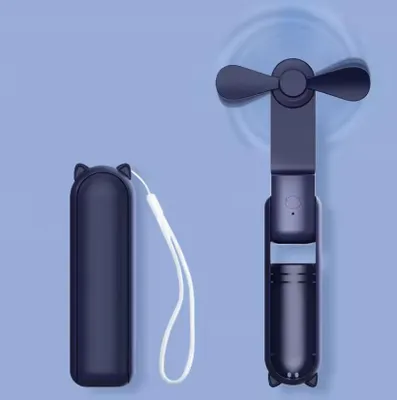 Produktbild von Neu Handventilator mit Akku 3 Windstufen, 8 Stunden Laufzeit, Extrem Starker Wind Blau