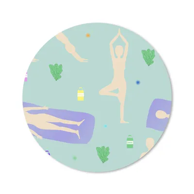 Produktbild von MuchoWow® Mauspad Mousepad Yoga - Muster - Zen 40x40 cm - Mousepads - Maus Mat - Pad - Mausunterlage - Schreibtisch Accessoires