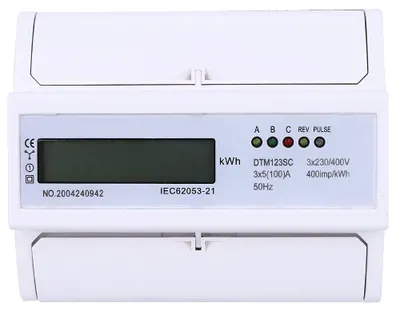 Produktbild von 230/400V 5-100A Energieverbrauch Digitaler Stromzähler 3 Phasen KWh mit LCD