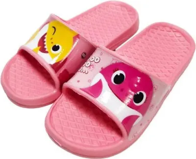 Produktbild von Baby Shark Haie Kinder Sandalen Latschen Hausschuhe – Pink / 25